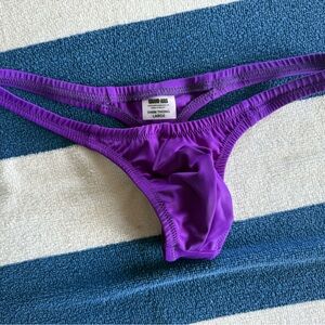 Men’s Purple Swim Thong by Grand Axis
